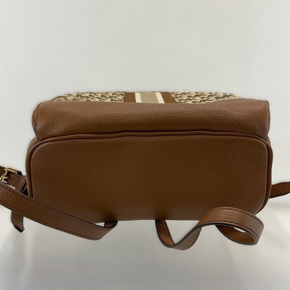 Michael Kors Khaki Brown Signature Jacquard Leather Backpack EXCELLENT CONDITION main image 6